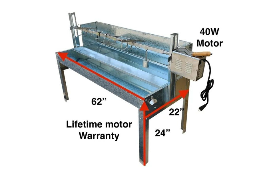 Lamb Rotisserie Spit And Motor 62